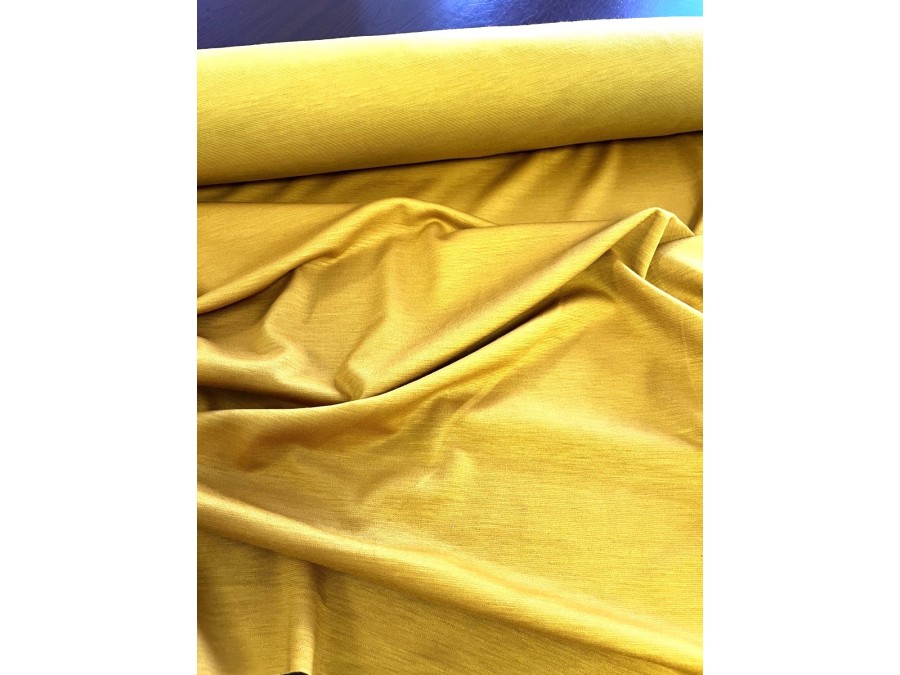 Jersey elastic din lână galbenă